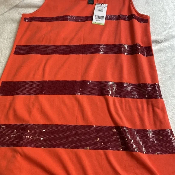 Mango Sleeves Less Sequins Dress Size L - Picture 5 of 12